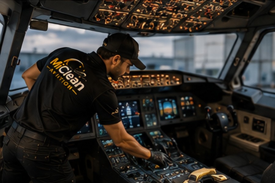 Nettoyage d'un cockpit